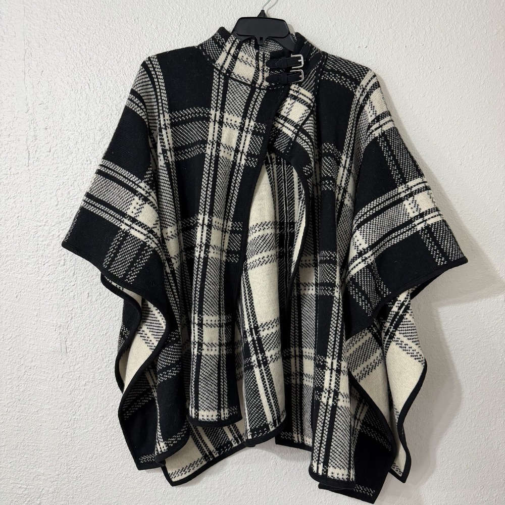 Lauren Ralph Lauren Xl Womens Poncho Wool Blend Knit Cape Luxury Designer